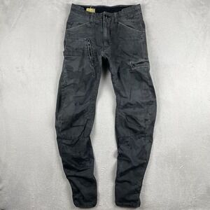 G-Star Raw Powel Field 3D Tapered Cargo Pants Mens 28x32 Gray Camo Faded Army